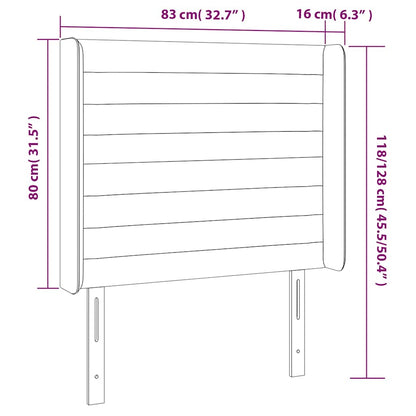 Kopfteil mit Ohren Dunkelgrün 83x16x118/128 cm Samt