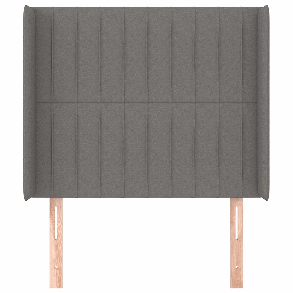 Kopfteil mit Ohren Dunkelgrau 83x16x118/128 cm Stoff