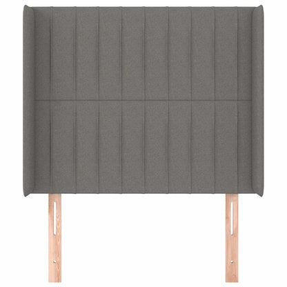 Kopfteil mit Ohren Dunkelgrau 83x16x118/128 cm Stoff