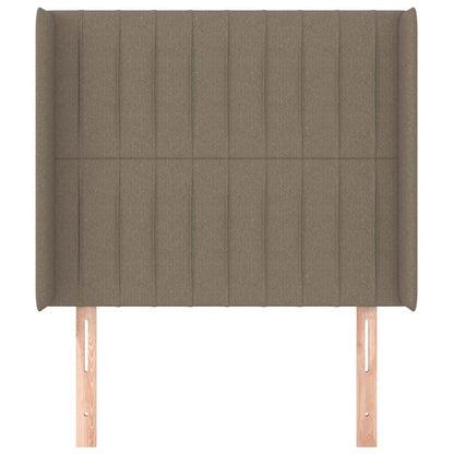 Kopfteil mit Ohren Taupe 83x16x118/128 cm Stoff