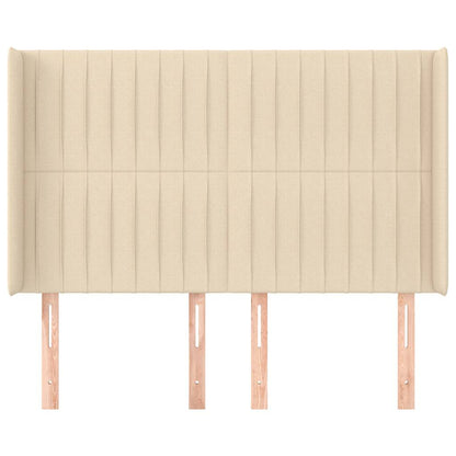 Kopfteil mit Ohren Creme 147x16x118/128 cm Stoff