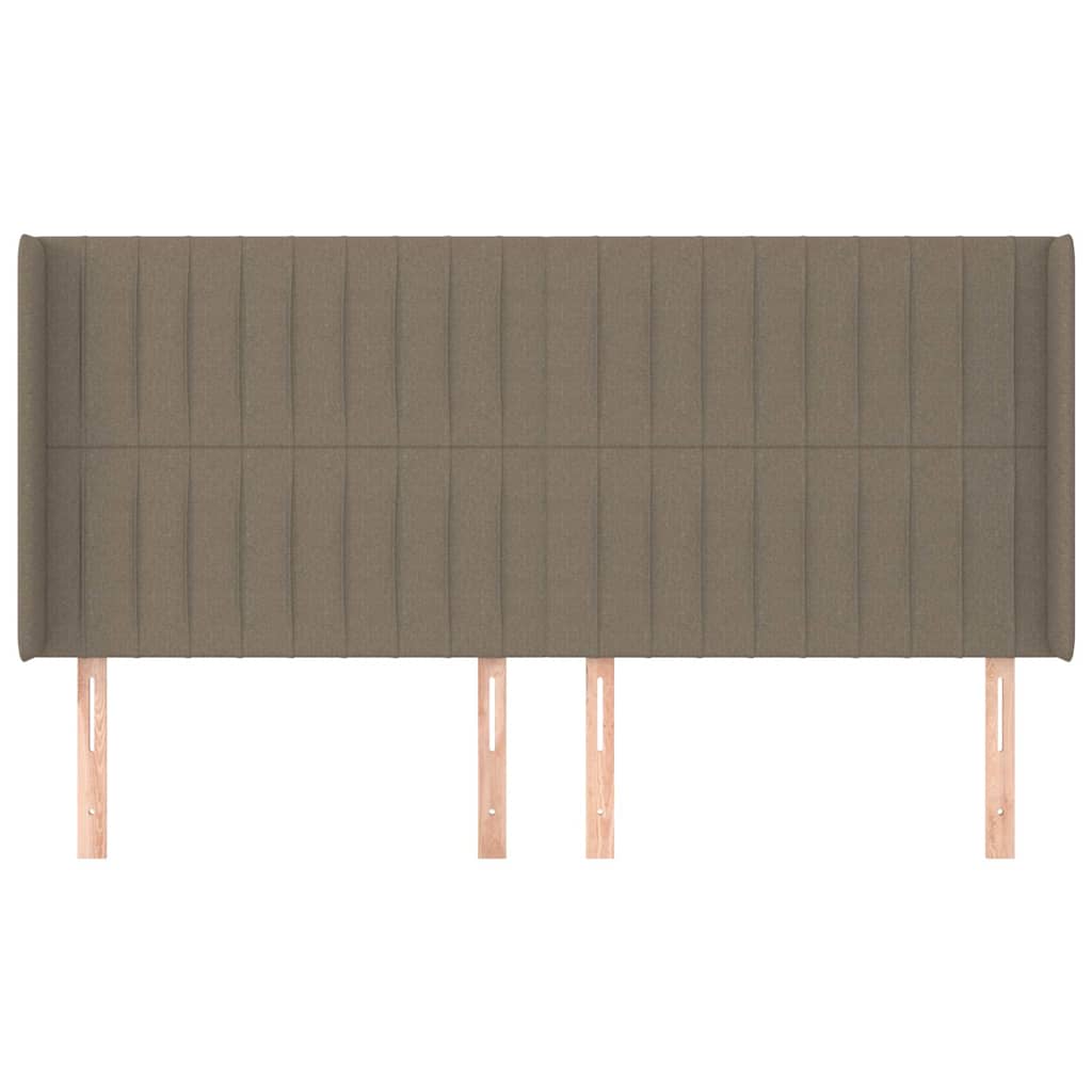 Kopfteil mit Ohren Taupe 163x16x118/128 cm Stoff