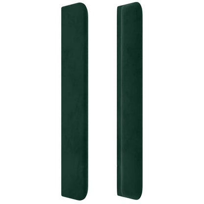 Kopfteil mit Ohren Dunkelgrün 83x16x118/128 cm Samt