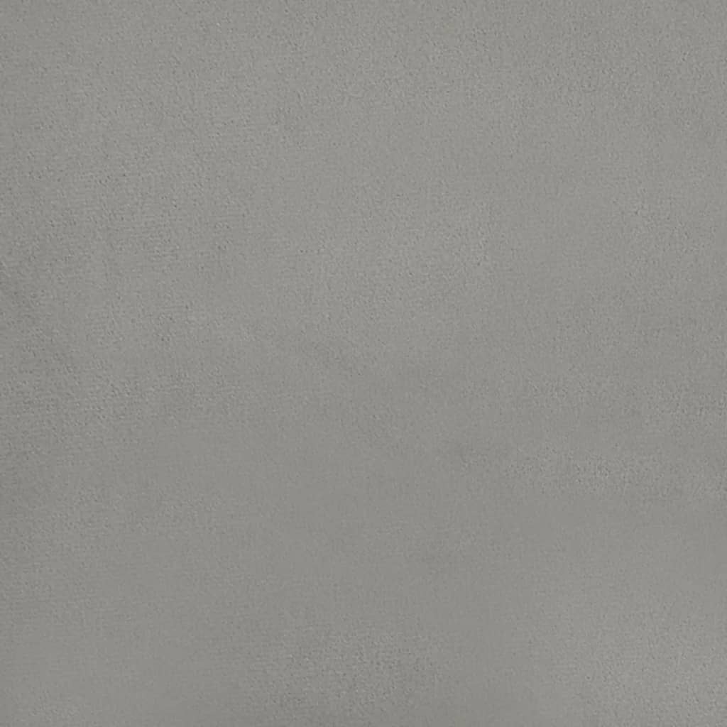 Kopfteil mit Ohren Hellgrau 103x16x118/128 cm Samt