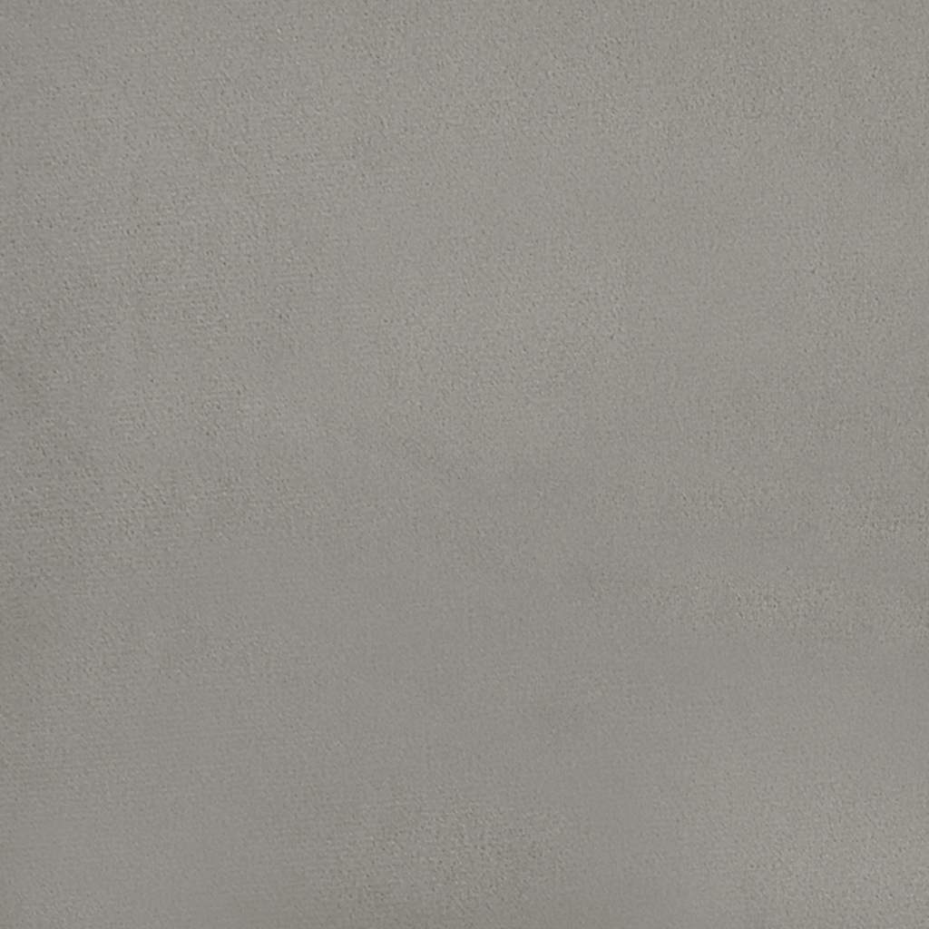 Kopfteil mit Ohren Hellgrau 93x16x118/128 cm Samt