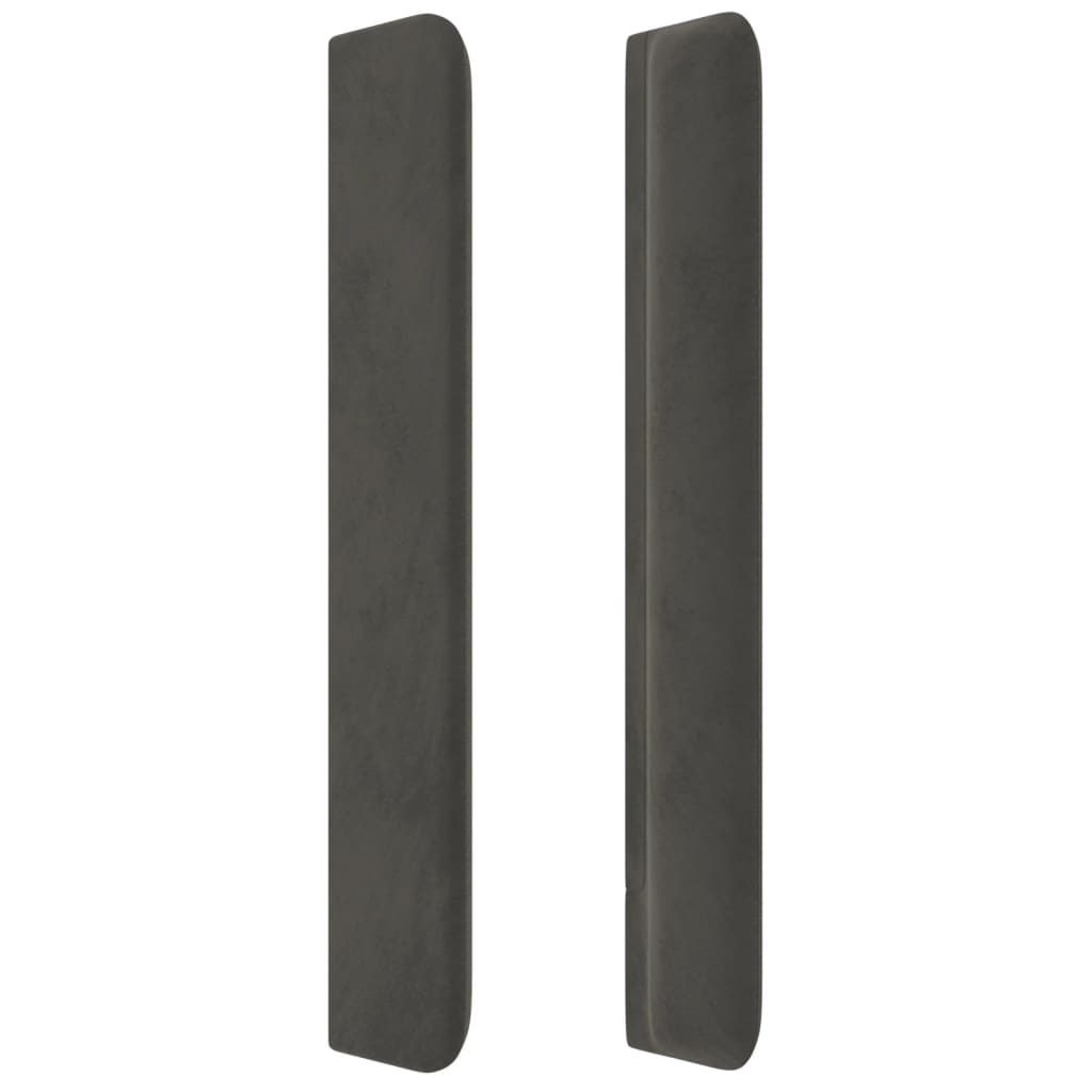 Kopfteil mit Ohren Dunkelgrau 93x16x118/128 cm Samt