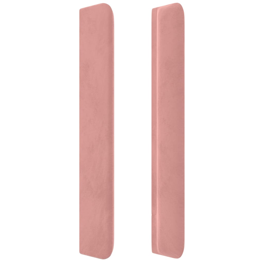 Kopfteil mit Ohren Rosa 147x16x118/128 cm Samt