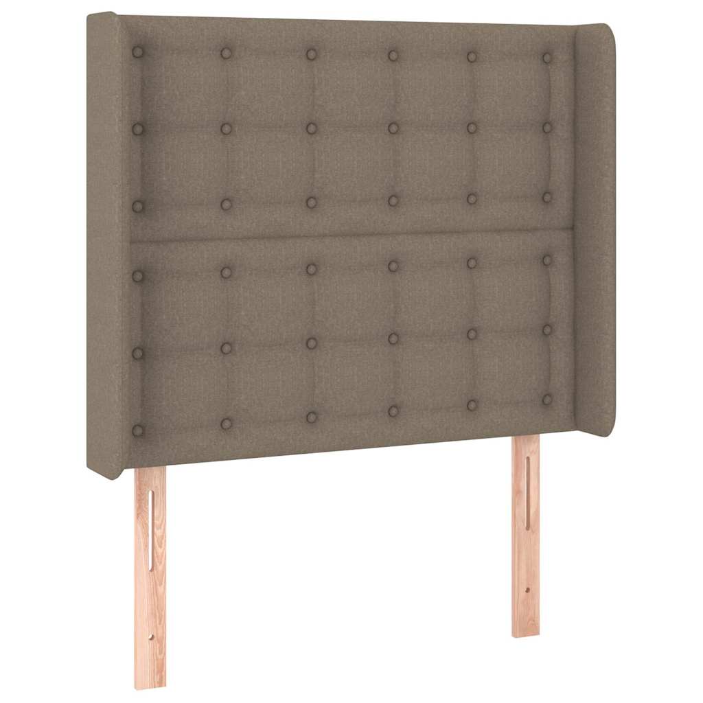 Kopfteil mit Ohren Taupe 83x16x118/128 cm Stoff