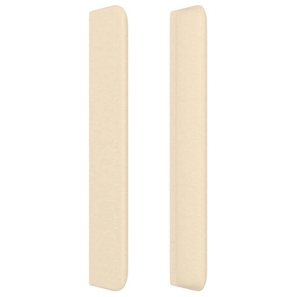 Kopfteil mit Ohren Creme 147x16x118/128 cm Stoff
