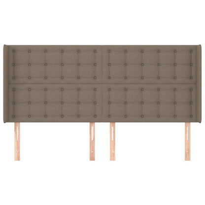 Kopfteil mit Ohren Taupe 163x16x118/128 cm Stoff