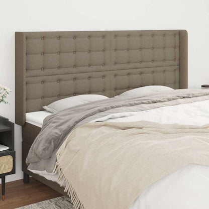 Kopfteil mit Ohren Taupe 163x16x118/128 cm Stoff