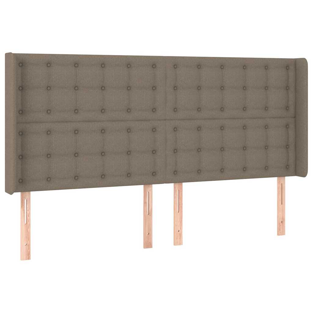 Kopfteil mit Ohren Taupe 183x16x118/128 cm Stoff