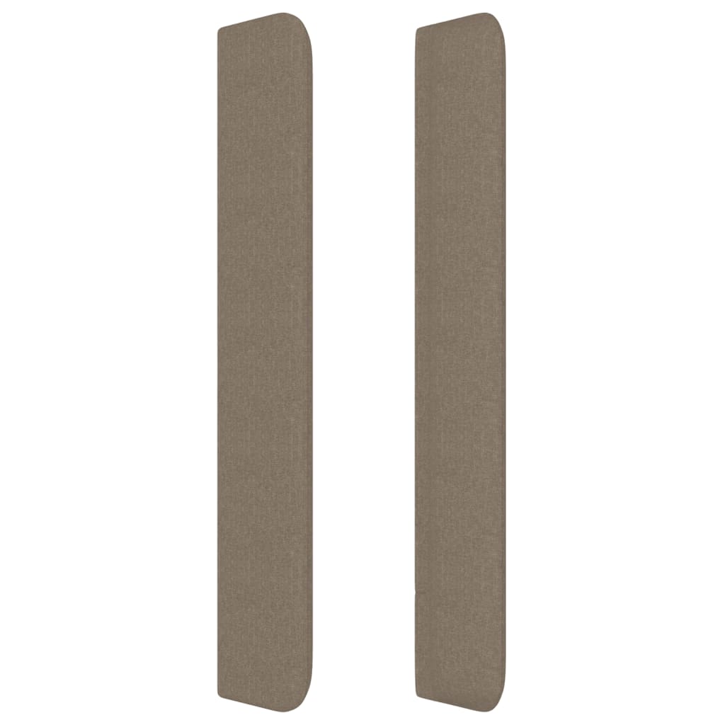 Kopfteil mit Ohren Taupe 183x16x118/128 cm Stoff