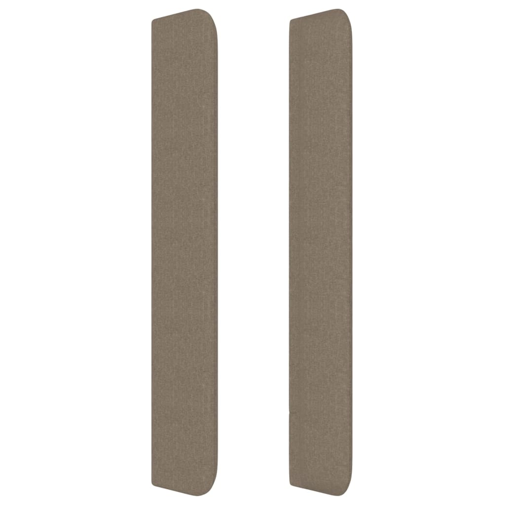 Kopfteil mit Ohren Taupe 203x16x118/128 cm Stoff