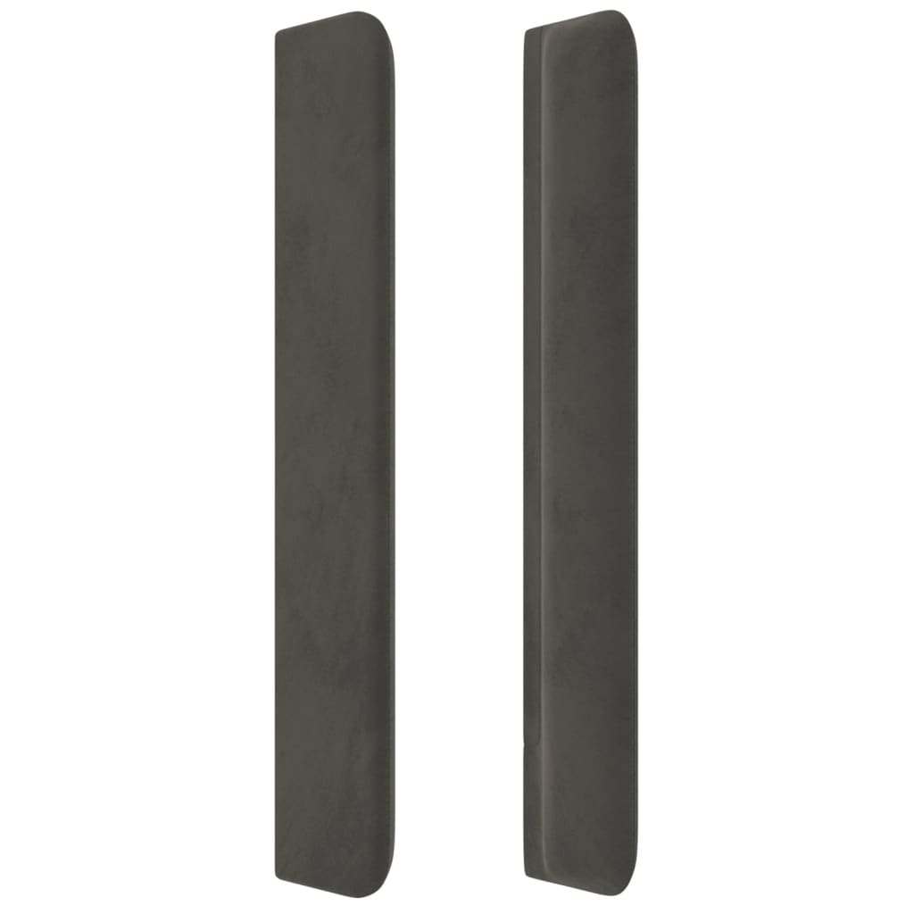 Kopfteil mit Ohren Dunkelgrau 103x16x118/128 cm Samt