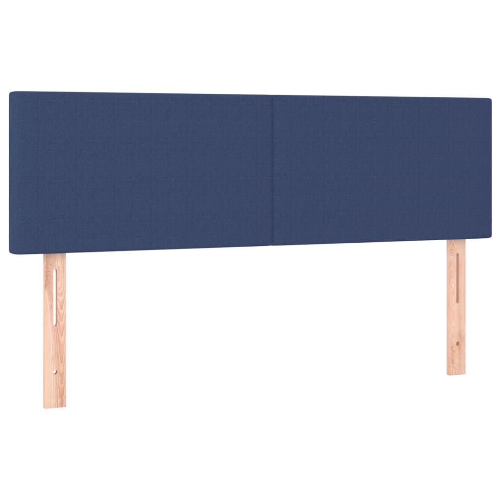 LED Kopfteil Blau 144x5x78/88 cm Stoff