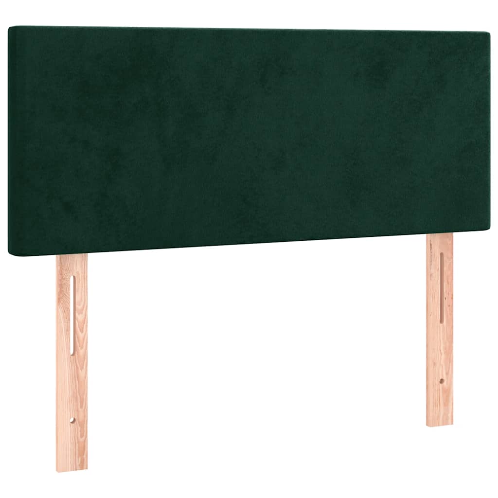 LED Kopfteil Dunkelgrün 80x5x78/88 cm Samt