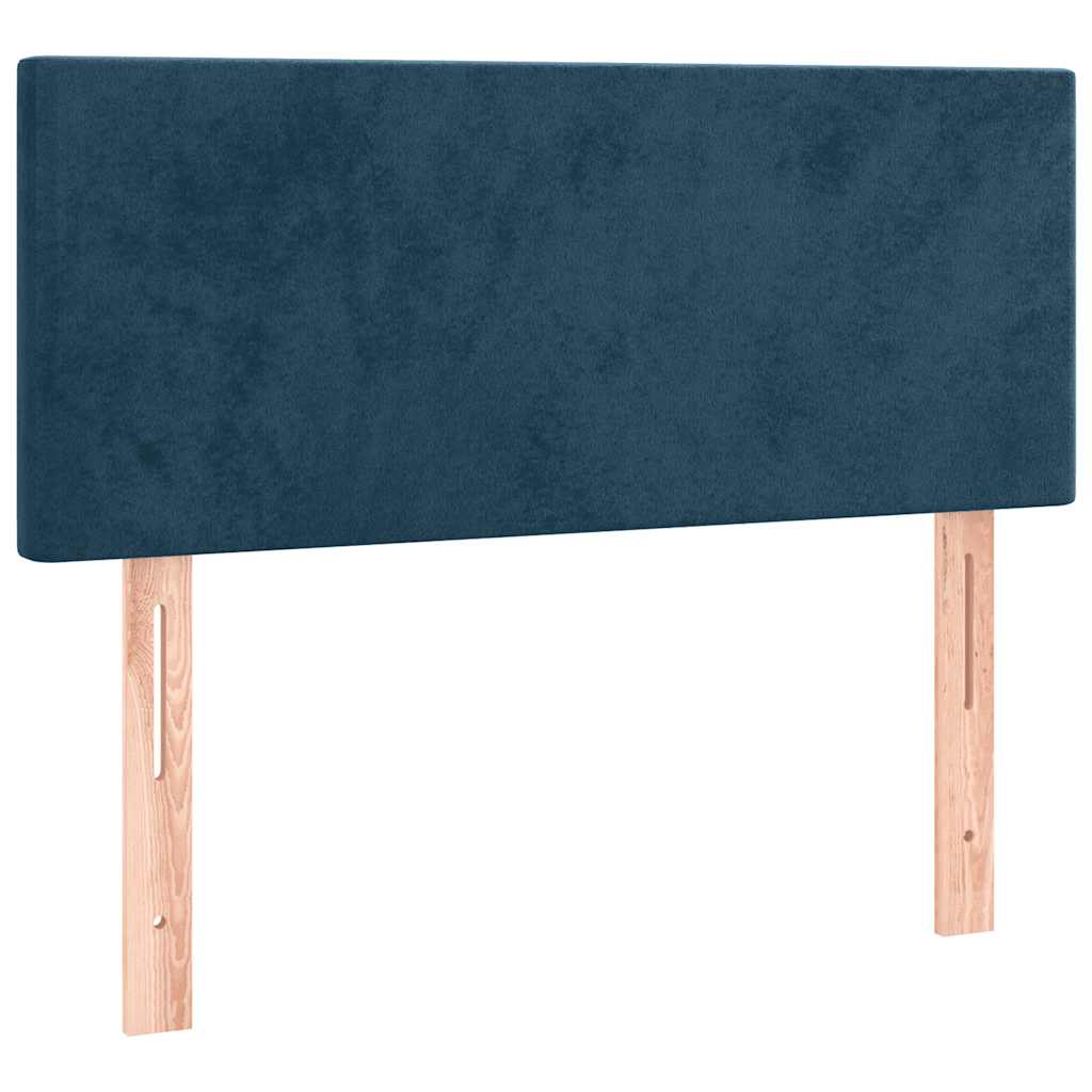 LED Kopfteil Dunkelblau 90x5x78/88 cm Samt