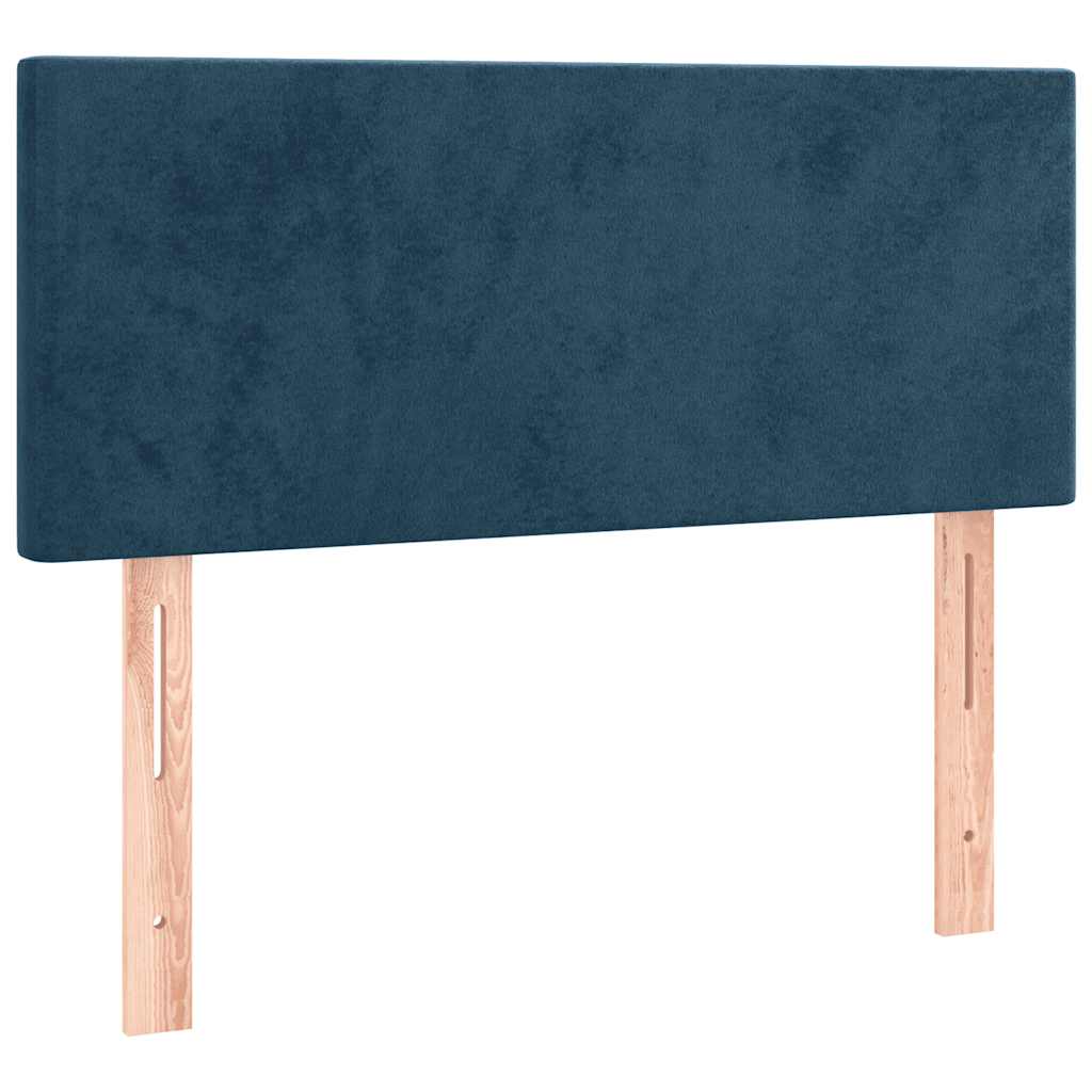 LED Kopfteil Dunkelblau 100x5x78/88 cm Samt