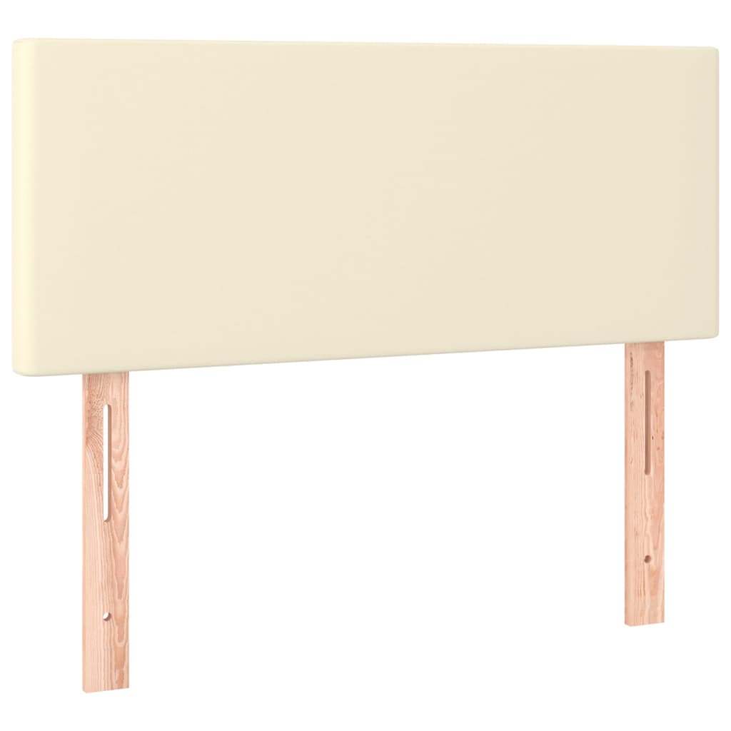 LED Kopfteil Creme 100x5x78/88 cm Kunstleder