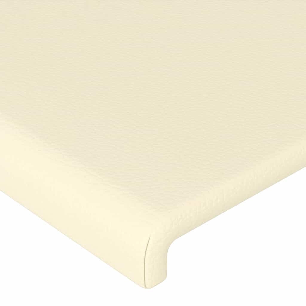 LED Kopfteil Creme 100x5x78/88 cm Kunstleder