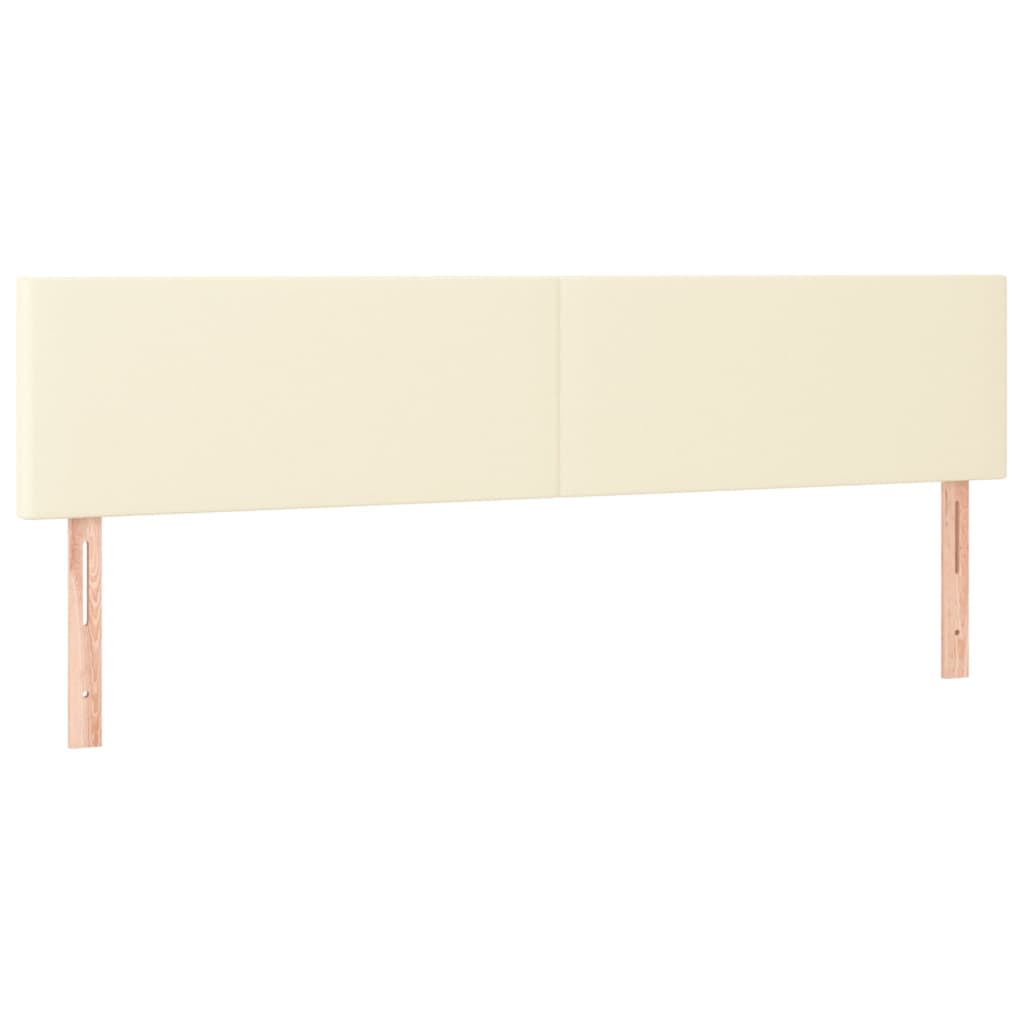 LED Kopfteil Creme 160x5x78/88 cm Kunstleder