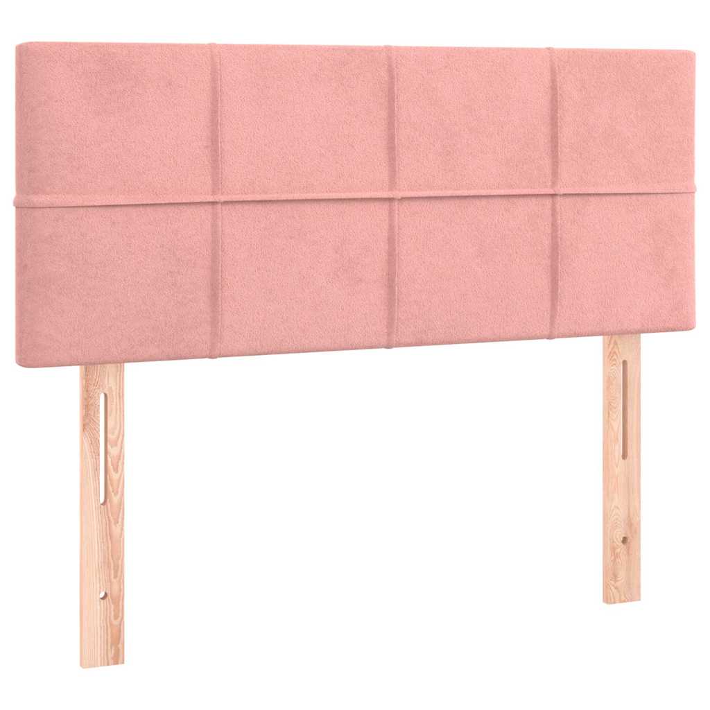LED Kopfteil Rosa 80x5x78/88 cm Samt