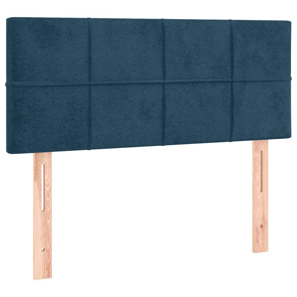 LED Kopfteil Dunkelblau 100x5x78/88 cm Samt
