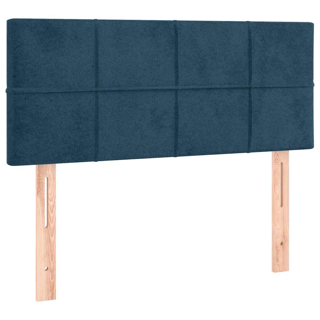 LED Kopfteil Dunkelblau 100x5x78/88 cm Samt