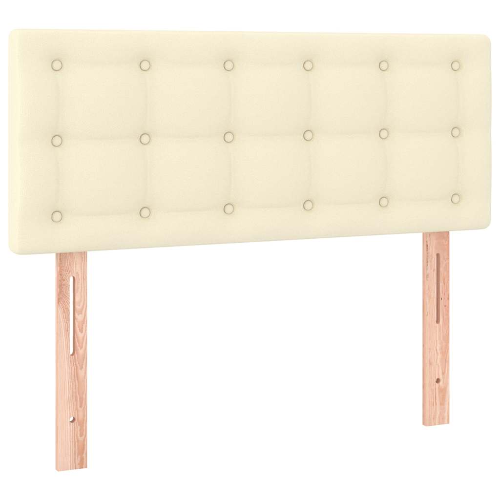 LED Kopfteil Creme 90x5x78/88 cm Kunstleder