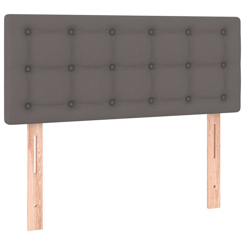 LED Kopfteil Grau 90x5x78/88 cm Kunstleder