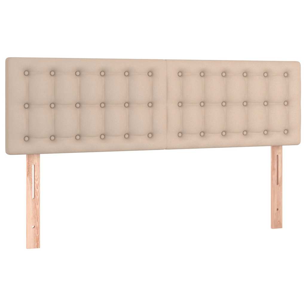 LED Kopfteil Cappuccino-Braun 144x5x78/88 cm Kunstleder