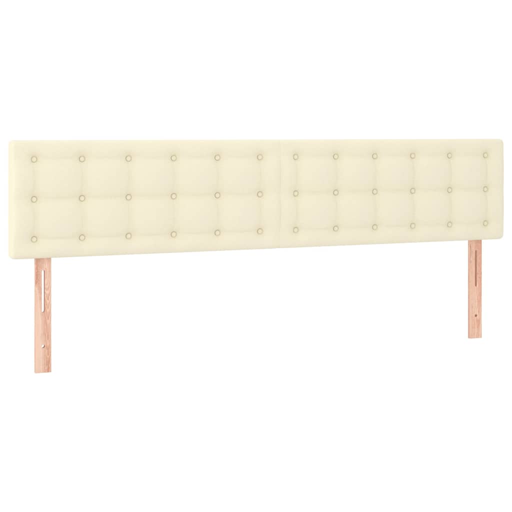 LED Kopfteil Creme 180x5x78/88 cm Kunstleder