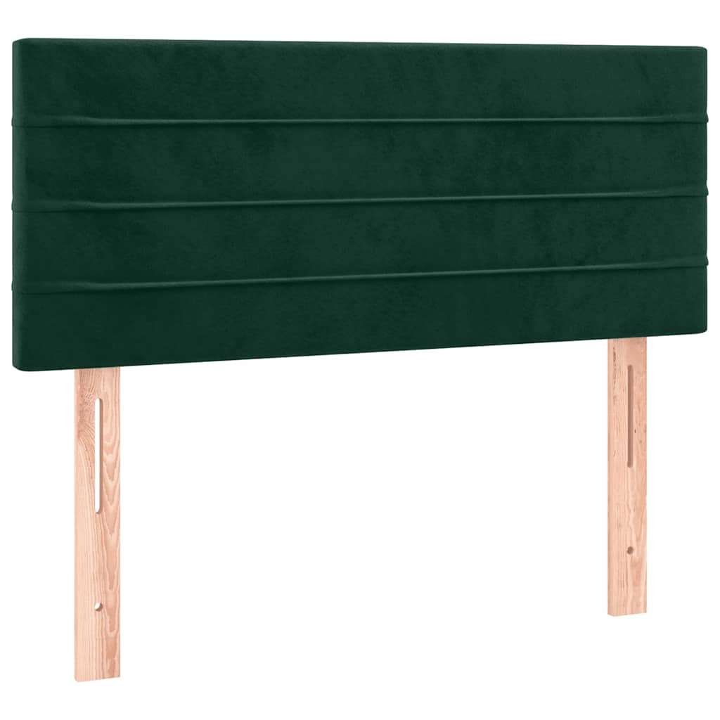 LED Kopfteil Dunkelgrün 90x5x78/88 cm Samt