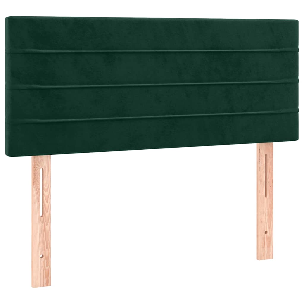 LED Kopfteil Dunkelgrün 100x5x78/88 cm Samt