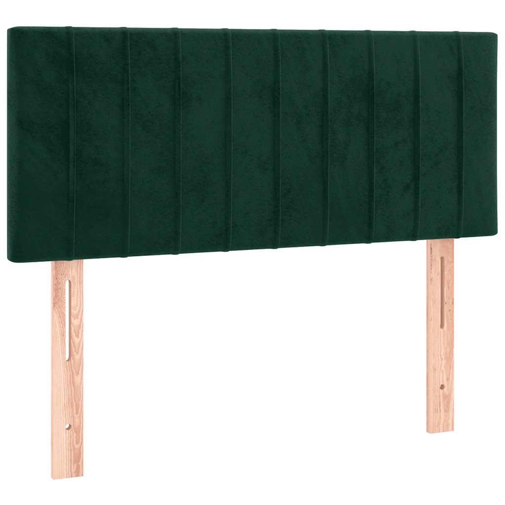 LED Kopfteil Dunkelgrün 80x5x78/88 cm Samt