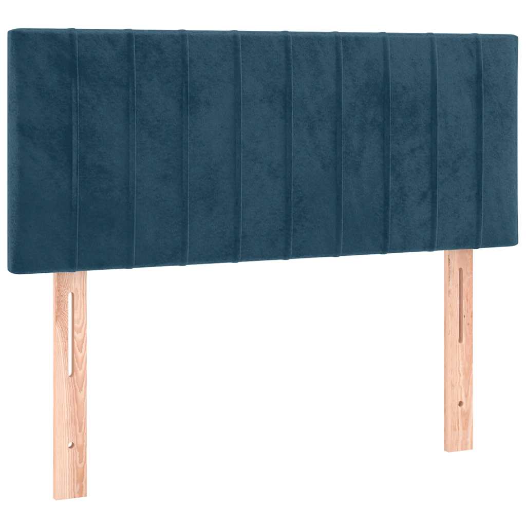 LED Kopfteil Dunkelblau 90x5x78/88 cm Samt
