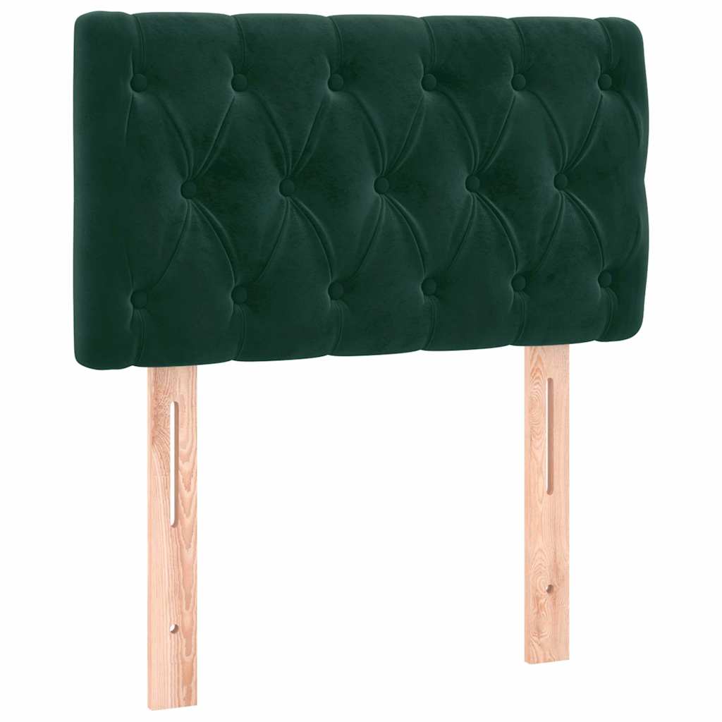 LED Kopfteil Dunkelgrün 80x7x78/88 cm Samt
