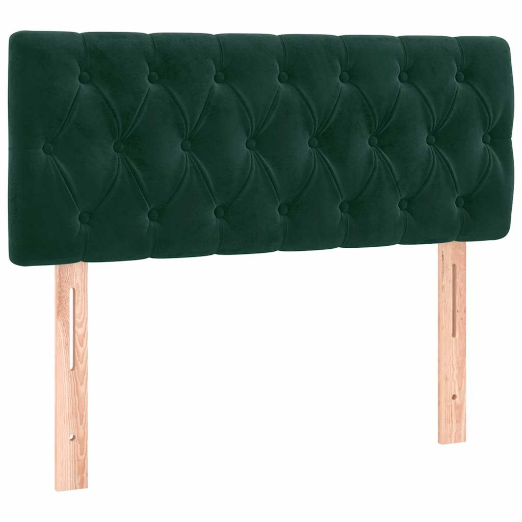 LED Kopfteil Dunkelgrün 90x7x78/88 cm Samt