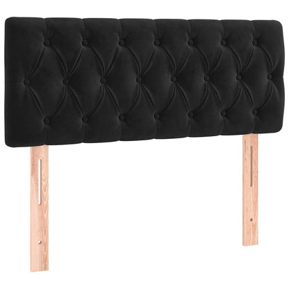 LED Kopfteil Schwarz 100x7x78/88 cm Samt
