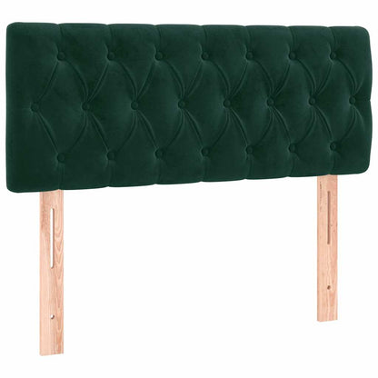 LED Kopfteil Dunkelgrün 100x7x78/88 cm Samt