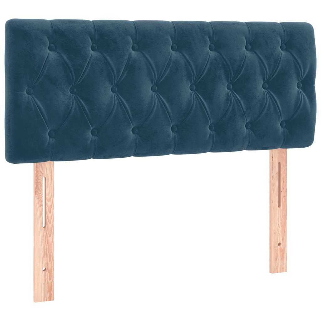 LED Kopfteil Dunkelblau 100x7x78/88 cm Samt