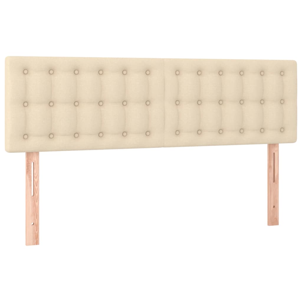 LED Kopfteil Creme 144x5x78/88 cm Stoff