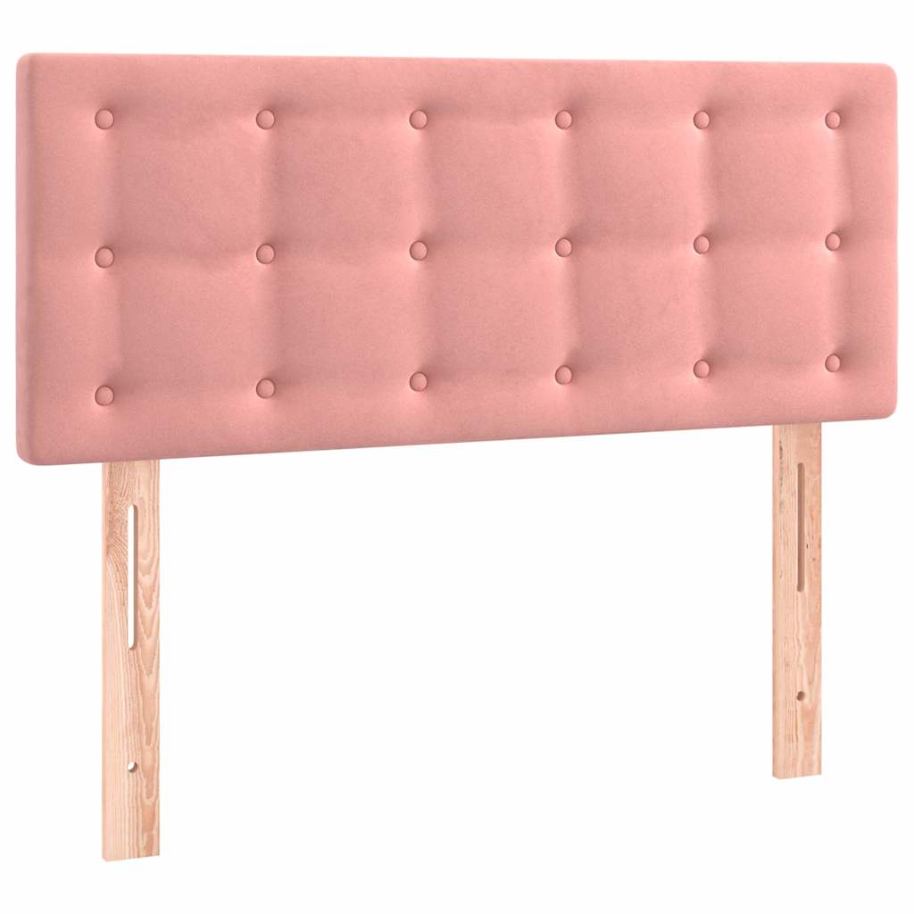 LED Kopfteil Rosa 90x5x78/88 cm Samt