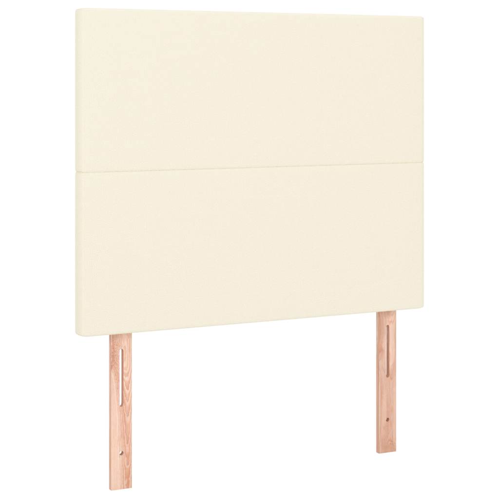LED Kopfteil Creme 100x5x118/128 cm Kunstleder