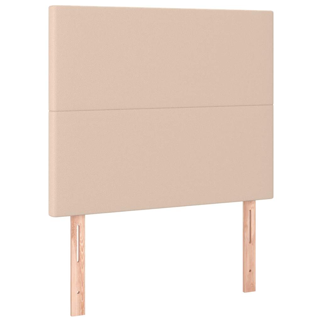 LED Kopfteil Cappuccino-Braun 100x5x118/128cm Kunstleder
