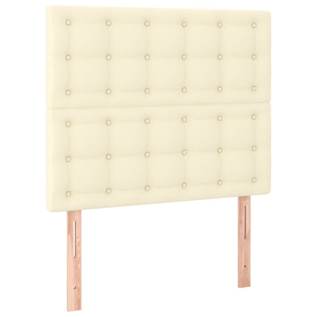 LED Kopfteil Creme 100x5x118/128 cm Kunstleder