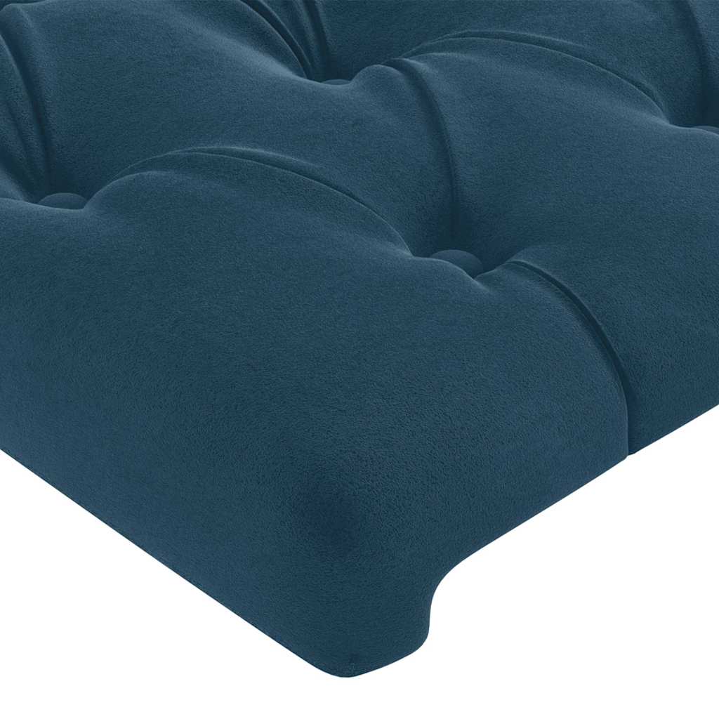 LED Kopfteil Dunkelblau 90x7x118/128 cm Samt