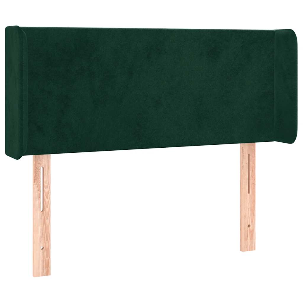 LED Kopfteil Dunkelgrün 93x16x78/88 cm Samt