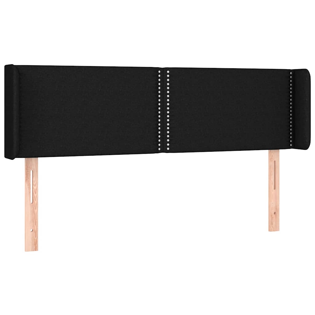 LED Kopfteil Schwarz 147x16x78/88 cm Stoff